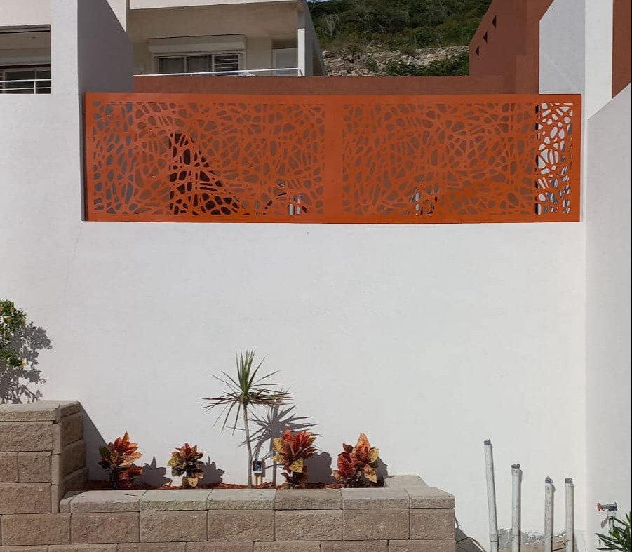 Decorative A/C cover — CNC cut aluminum