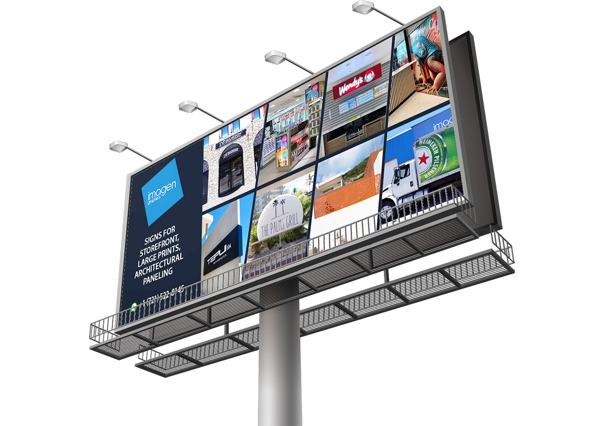 Imagen Graphics team working on signage