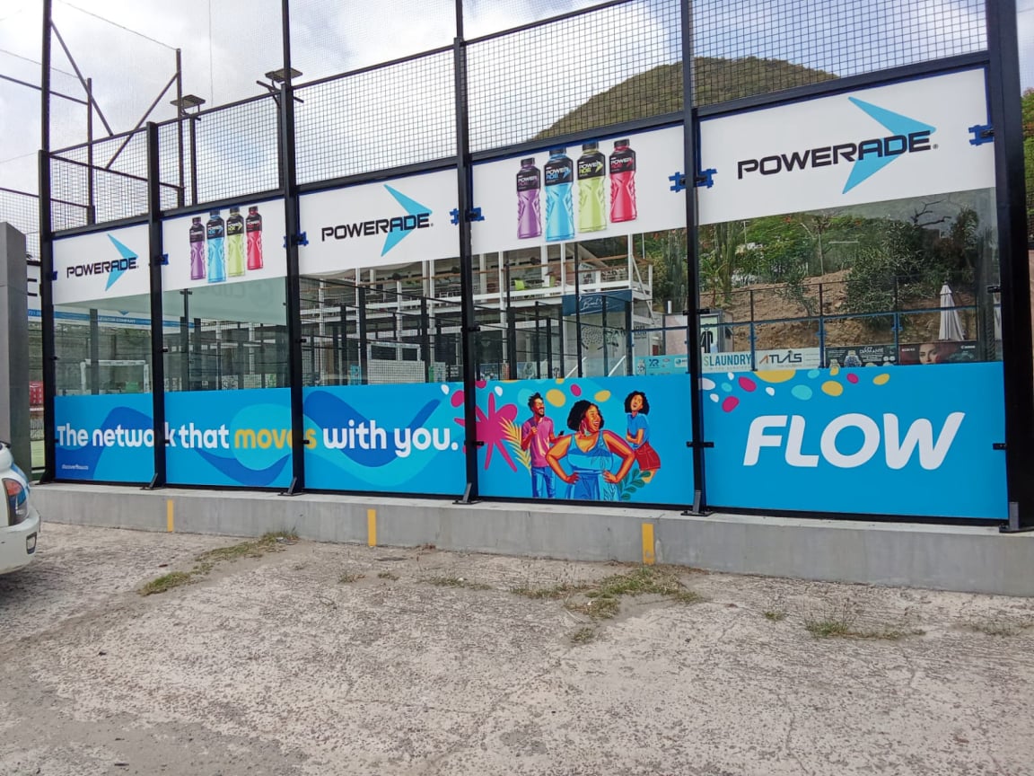 Outdoor sign with aluminum frame